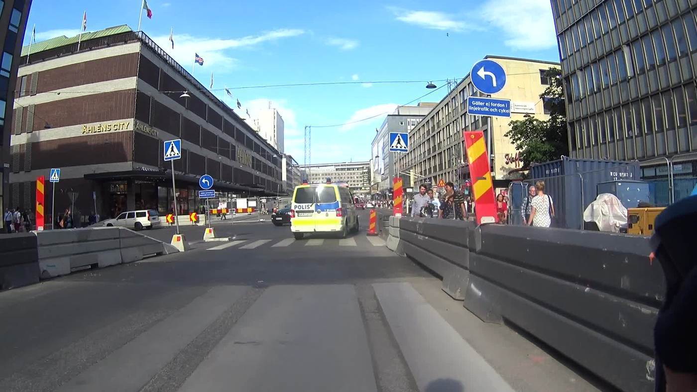 Klarabergsgatan, tilläggstext anpassad för cyklister