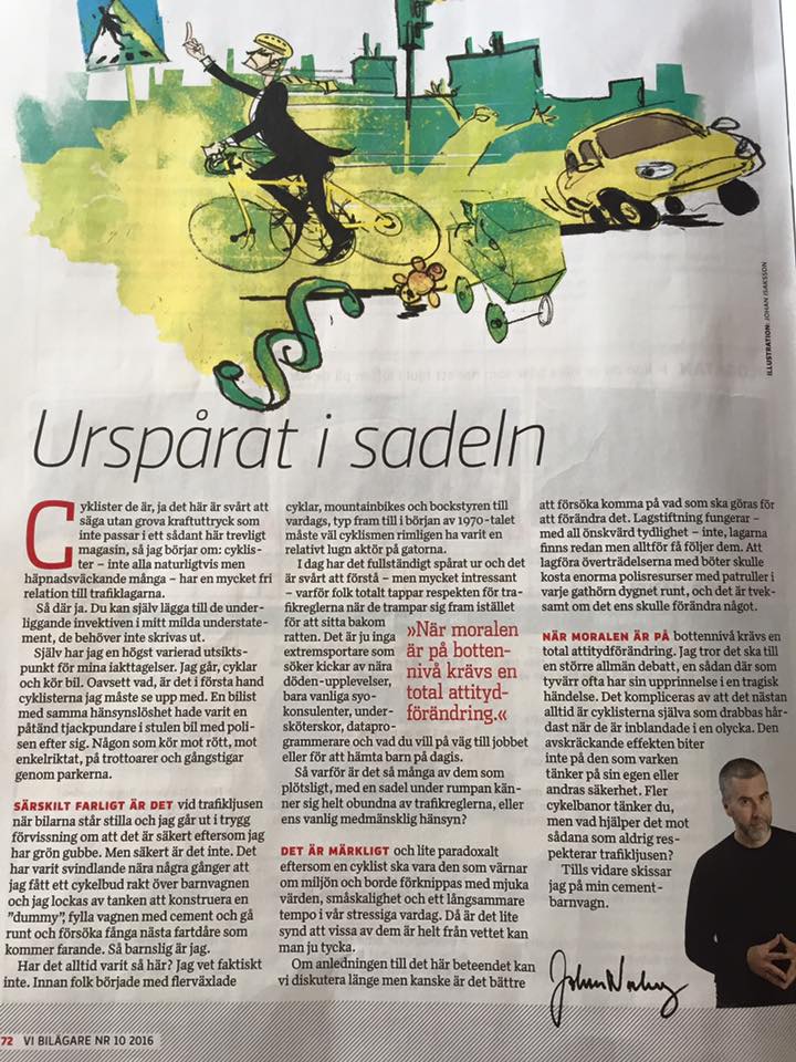 Urklipp från tidningen Vi Bilägare