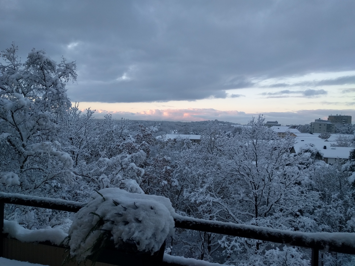 Vintervy från balkongen
