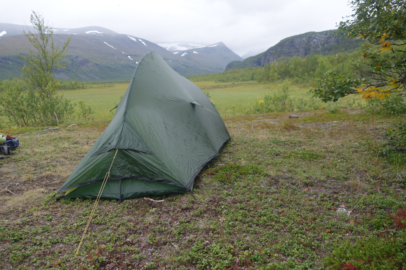 Tältet sett bakifrån