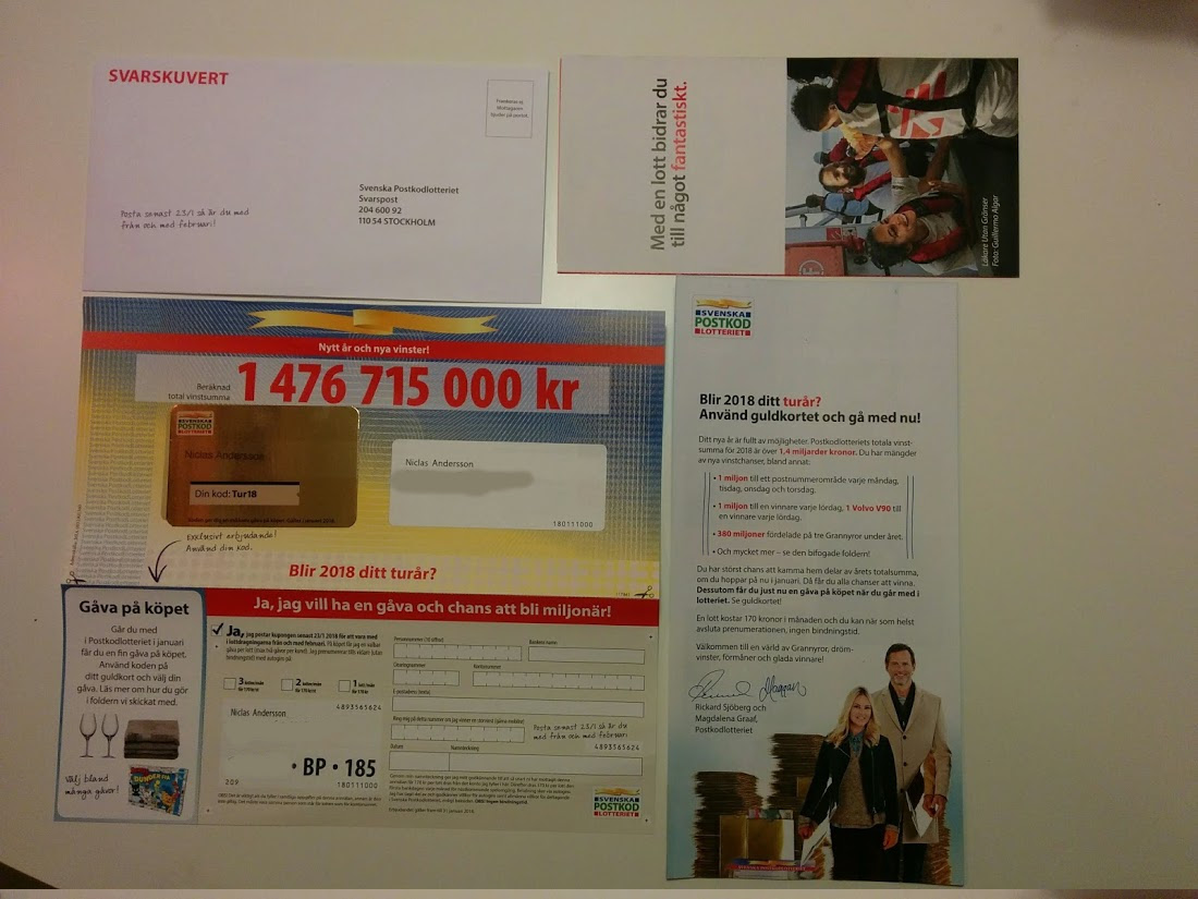 De olika broschyrerna med mera